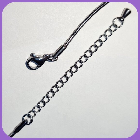 Stainless & Crystal Teardrop Cremation Urn Pendant for Ashes w/Chain - Memorial - Picture 7 of 11